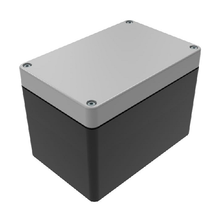 Top Cap Gray Bottom Black Electronic Enclosures RB53P06G28B