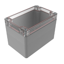 Top Cap Clear Bottom Gray Electronic Enclosures RB53P06C28G