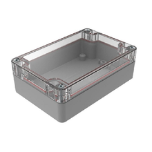 Top Cap Clear Bottom Gray Electronic Enclosures RB53P06C10G
