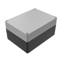 Top Cap Gray Bottom Black Electronic Enclosures RB65P12G20B