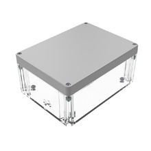 Top Cap Gray Bottom Clear Electronic Enclosures RB65P06G24C