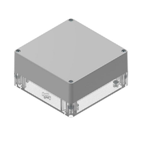 Top Cap Gray Bottom Clear Electronic Enclosures RB55P14G10C