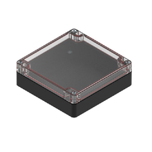 Top Cap Clear Bottom Black Electronic Enclosures RB55P06C10B