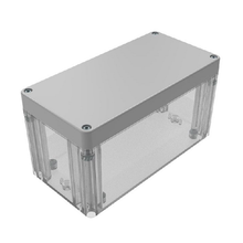 Top Cap Gray Bottom Clear Electronic Enclosures RB63P06G28C