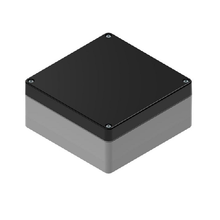 Top Cap Black Bottom Gray Electronic Enclosures RB55P06B16G