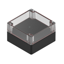 Top Cap Clear Bottom Black Electronic Enclosures RB55P14C16B