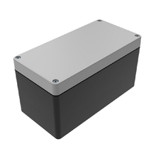 Top Cap Gray Bottom Black Electronic Enclosures RB63P06G28B