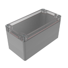 Top Cap Clear Bottom Gray Electronic Enclosures RB63P06C28G