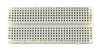 White 300 Tie-point Solderless Plug-in Breadboard BB300