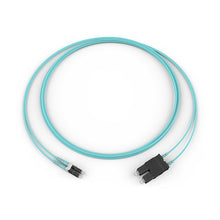 5 Meters Fiber Optic Jumper Standard LC Duplex MM 2F Zipcord Plenum Standard Aqua Jacket 055702T5820005M