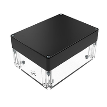 Top Cap Black Bottom Clear Electronic Enclosures RB65P12B20C