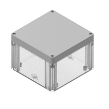 Top Cap Gray Bottom Clear Electronic Enclosures RB55P06G28C