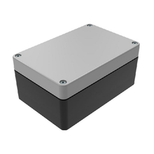 Top Cap Gray Bottom Black Electronic Enclosures RB53P06G16B