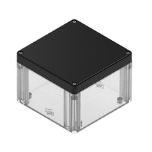 Top Cap Black Bottom Clear Electronic Enclosures RB55P06B28C