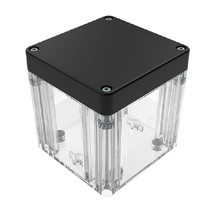 Top Cap Black Bottom Clear Electronic Enclosures RB33P06B28C