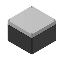 Top Cap Gray Bottom Black Electronic Enclosures RB55P06G28B