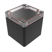 Top Cap Clear Bottom Black Electronic Enclosures RB33P06C28B