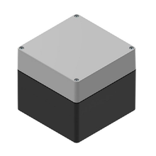 Top Cap Gray Bottom Black Electronic Enclosures RB55P14G28B