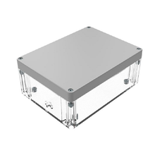Top Cap Gray Bottom Clear Electronic Enclosures RB65P06G20C