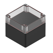 Top Cap Clear Bottom Black Electronic Enclosures RB55P14C28B