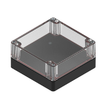Top Cap Clear Bottom Black Electronic Enclosures RB55P14C10B