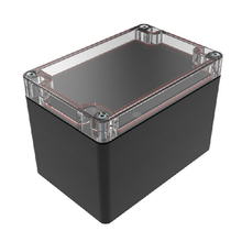 Top Cap Clear Bottom Black Electronic Enclosures RB53P06C28B