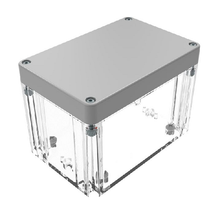 Top Cap Gray Bottom Clear Electronic Enclosures RB53P06G28C