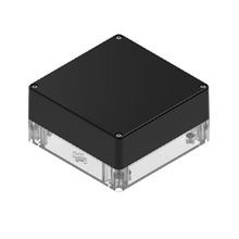 Top Cap Black Bottom Clear Electronic Enclosures RB55P14B10C