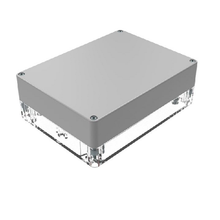Top Cap Gray Bottom Clear Electronic Enclosures RB65P12G10C