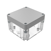 Top Cap Gray Bottom Clear Electronic Enclosures RB33P06G16C