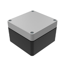 Top Cap Gray Bottom Black Electronic Enclosures RB33P06G16B