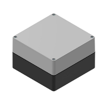 Top Cap Gray Bottom Black Electronic Enclosures RB55P14G16B