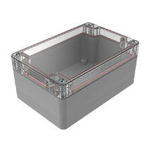 Top Cap Clear Bottom Gray Electronic Enclosures RB53P06C16G