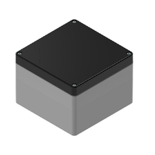 Top Cap Black Bottom Gray Electronic Enclosures RB55P06B28G