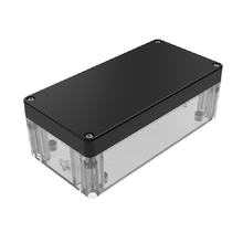 Top Cap Black Bottom Clear Electronic Enclosures RB63P06B16C