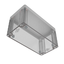 Top Cap Gray Bottom Clear Electronic Enclosures RB63P06G28C