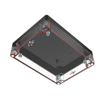 Top Cap Black Bottom Clear Electronic Enclosures RB65P06B10C