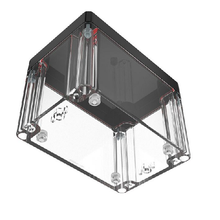 Top Cap Black Bottom Clear Electronic Enclosures RB53P06B28C