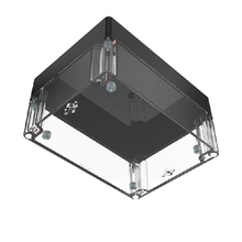 Top Cap Black Bottom Clear Electronic Enclosures RB65P12B20C