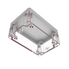 Top Cap Gray Bottom Clear Electronic Enclosures RB53P06G16C