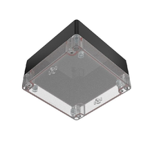 Top Cap Black Bottom Clear Electronic Enclosures RB55P14B10C