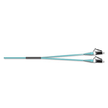 5 Meters Fiber Optic Jumper Standard LC Duplex MM 2F Zipcord Plenum Standard Aqua Jacket 055702T5820005M