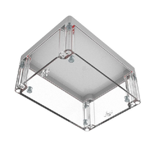 Top Cap Gray Bottom Clear Electronic Enclosures RB65P06G24C