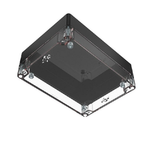 Top Cap Black Bottom Clear Electronic Enclosures RB65P12B10C