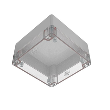 Top Cap Gray Bottom Clear Electronic Enclosures RB55P14G10C