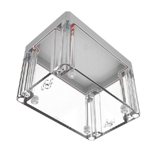 Top Cap Gray Bottom Clear Electronic Enclosures RB53P06G28C