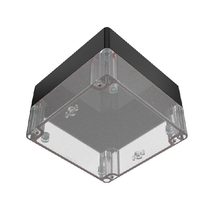 Top Cap Black Bottom Clear Electronic Enclosures RB55P14B16C