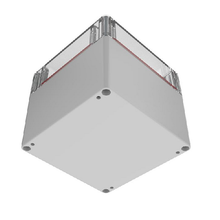 Top Cap Clear Bottom Gray Electronic Enclosures RB55P14C28G