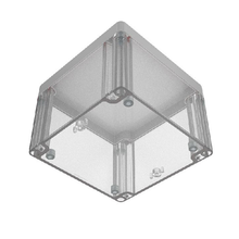 Top Cap Gray Bottom Clear Electronic Enclosures RB55P06G28C