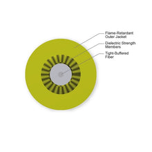 1 F Single-Mode ClearCurve Rugged Drop Indoor Tight-buffered Cable 001U21-31531-B2